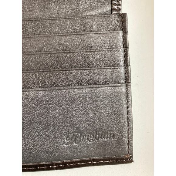 BRIGHTON LARGE BROWN, BLACK LEATHER ANIMAL PRINT WALET - Picture 13 of 16